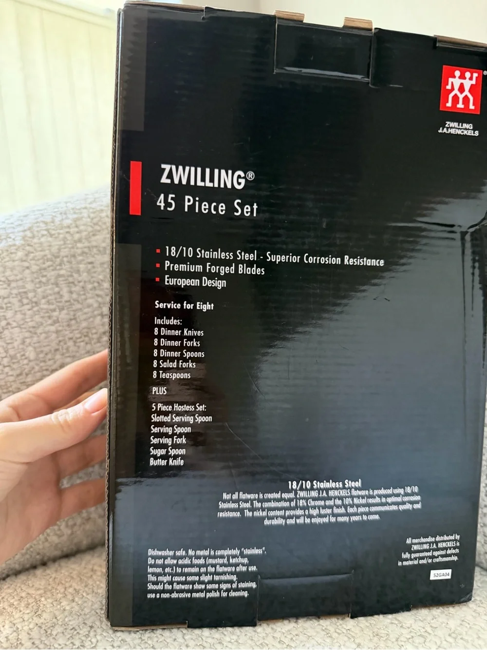 ZWILLING Bellaserra Satin 45pc 18/10 Stainless Flatware Set, Service for 8